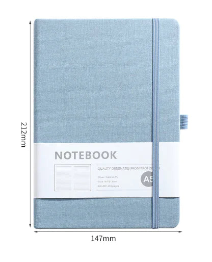 A5 Moleskine Style Hard Cover Grid Notebook Stationery