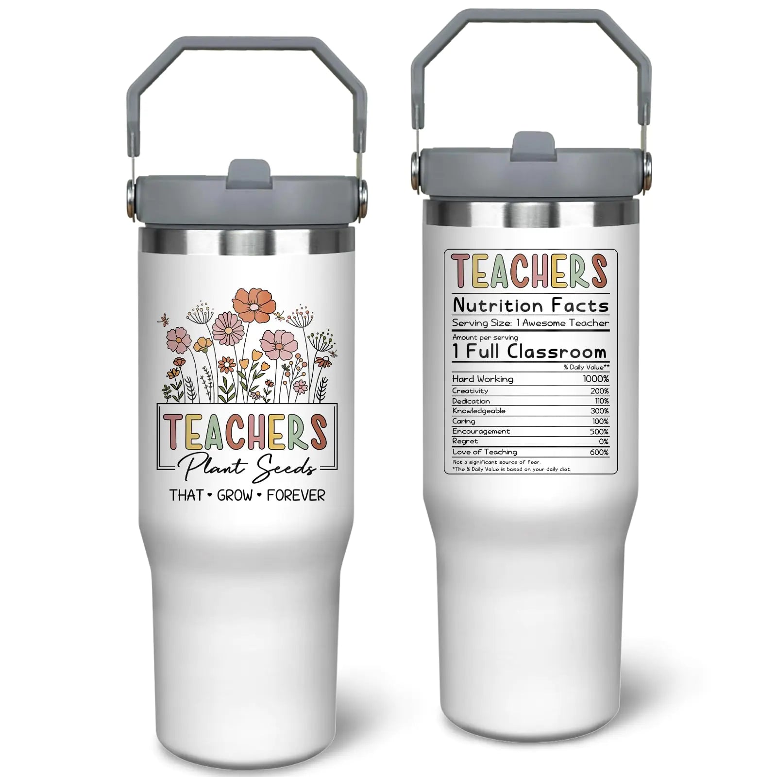 soeufnwhf Teacher Tumbler Cup 30oz Stainless Steel Teacher Travel Coffee Mug Cup Best Teacher Gifts for Women & Teacher Appreciation Gifts for Birthday Appreciation Week Back To School
