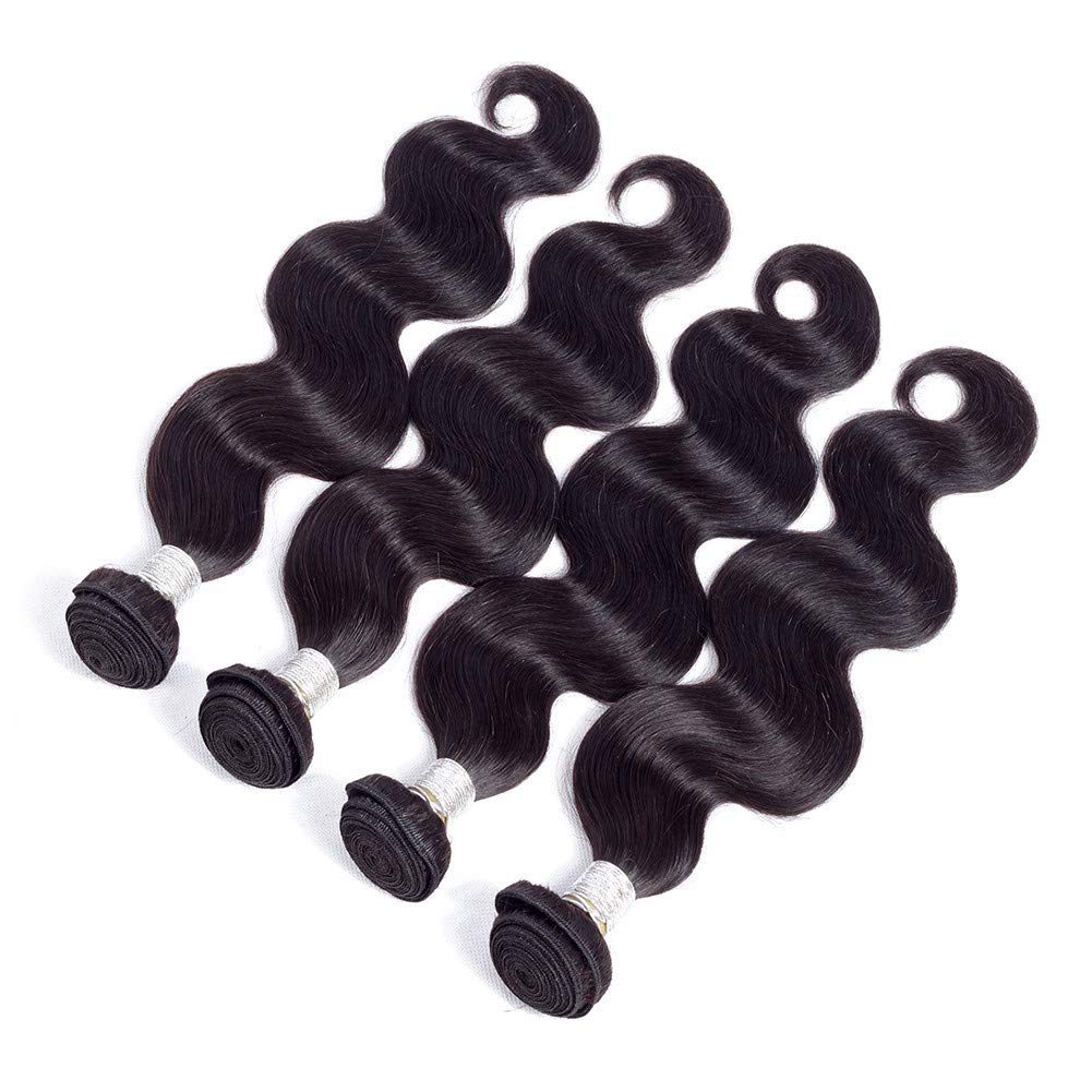 8A Brazilian Body Wave Bundles 14 16 18 20inches Human Hair Weave Unprocessed Body Wave Human Hair Bundles Brazilian Body Wave Virgin Hair Extensions Natural Color Find Your New Look Today!