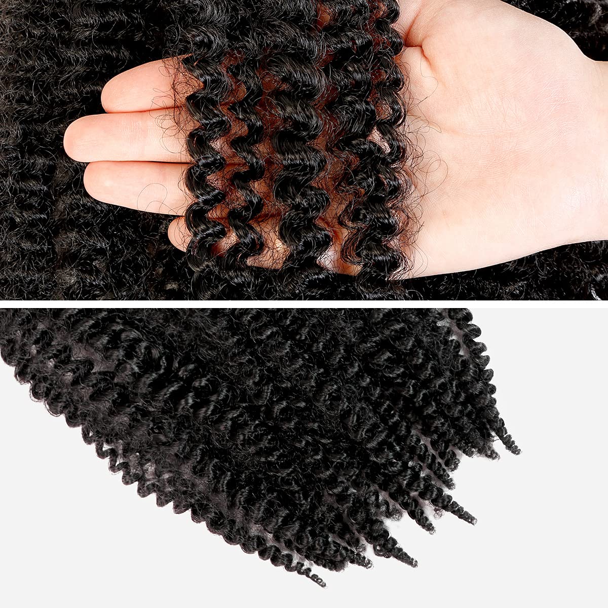 AU-THEN-TIC 18 Inch 2 Pack Afro Kinky Twist Braid Hair Pre Looped 18 Inch Springy Afro Twist Long Braiding Hair for Twist Crochet Braid Synthetic Hair Extensions (18 Inch(Pack of 2), 1-Jet Black) Find Your New Look Today!