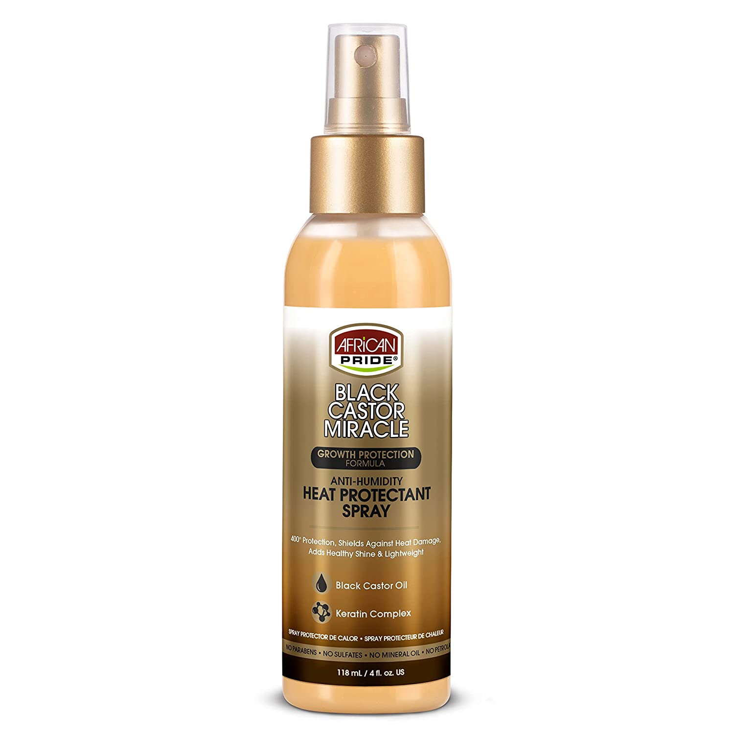 African Pride Black Castor Miracle Anti-Humidity Heat Protectant Spray Find Your New Look Today!