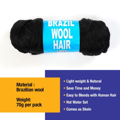 Authentic Brazilian Wool Hair Yarn for Braids 3pcs Value Pack Find Your New Look Today!