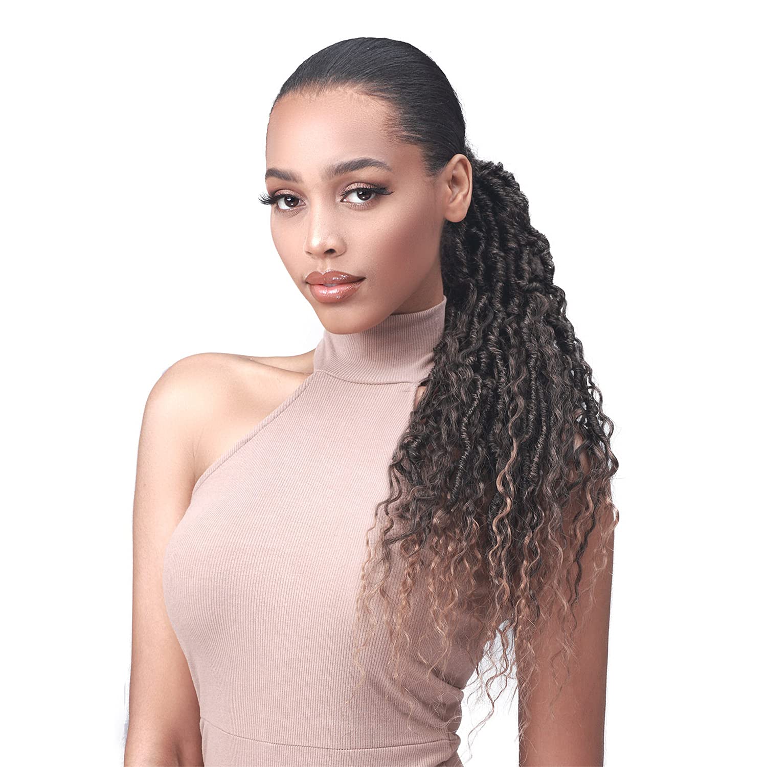 BOBBI BOSS Human Hair Blend Tress Up Ponytail MOD041 Nu Locs French Deep Boho 20 inch (1) Find Your New Look Today!