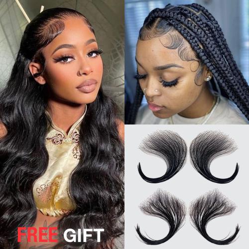 Celebrity 100% Human Hair HD Lace Reusable Fake Baby Hair Edge 4pcs C & V-Shape Find Your New Look Today!