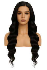 13x4 Human Hair Lace Front Body Wave Wig – Natural Color, 30 Inch, High-Density