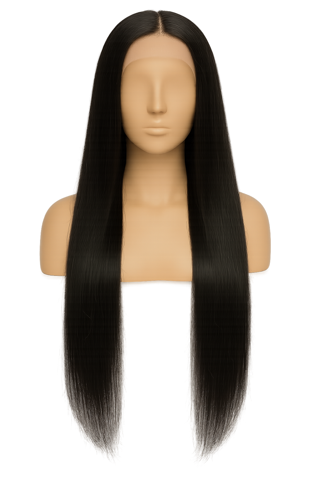13x4 Human Hair Lace Front Straight Wig – Natural Color, 20 Inch, High-Density
