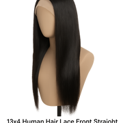 13x4 Human Hair Lace Front Straight Wig – Natural Color, 30 Inch, High-Density