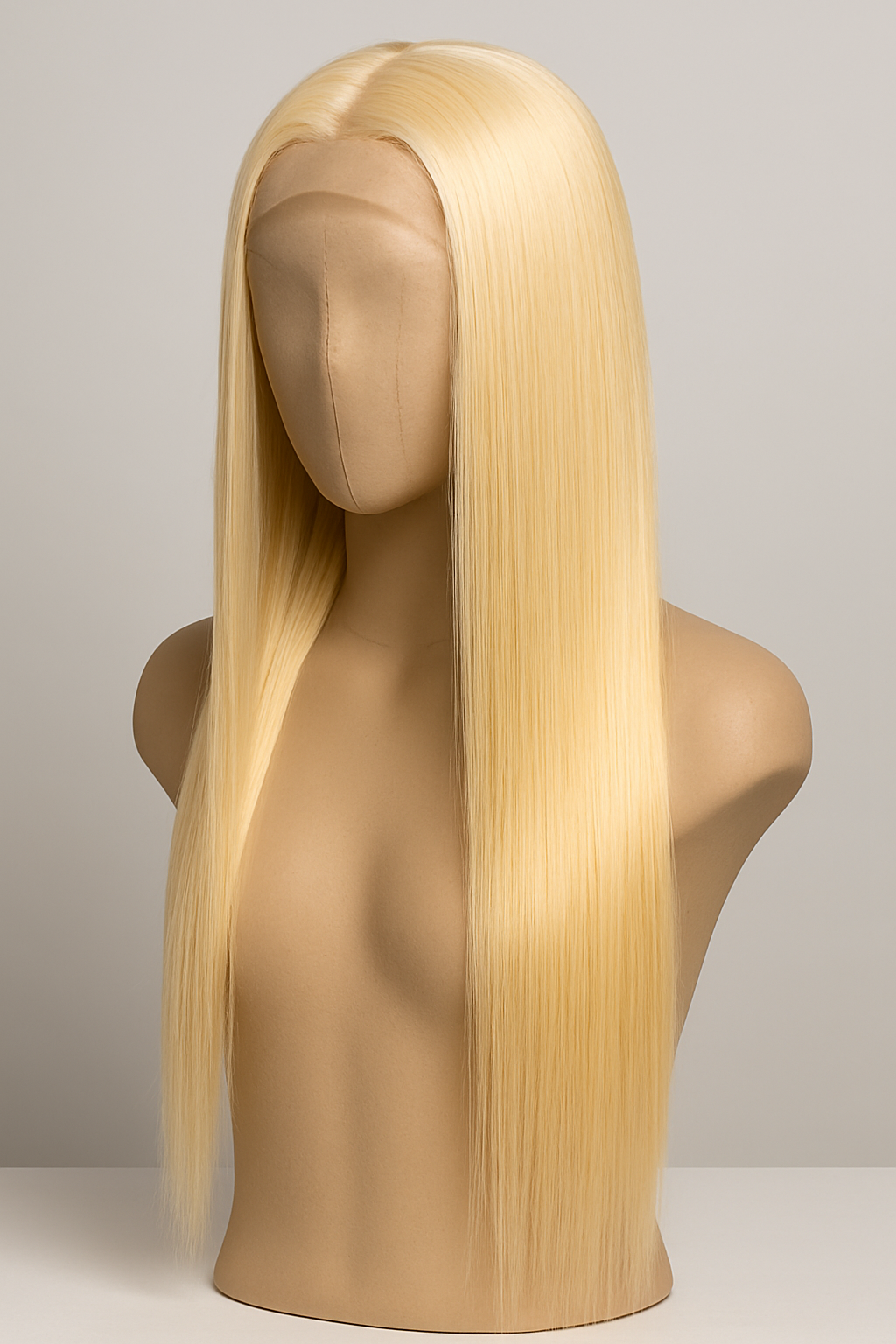 13x4 HD Lace Front Human Hair Wig – 24 Inch Straight, Color 613, High Density