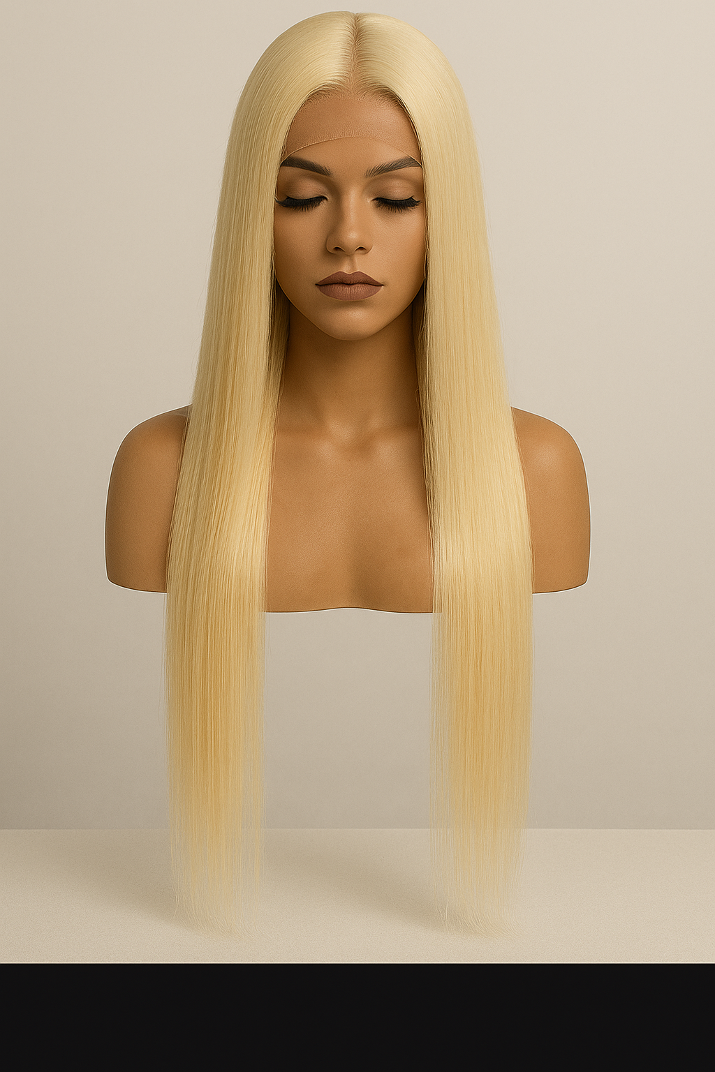 13x4 HD Lace Front Human Hair Wig – 32 Inch Straight, Color 613, High Density