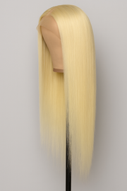 13x4 HD Lace Front Human Hair Wig – 20 Inch Straight, Color 613, High Density