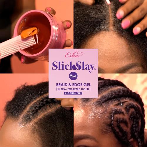 Esha Slick Slay 2 in 1 Braid & Edge Gel Ultra-Extreme Hold Find Your New Look Today!