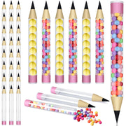 RattanView 24 Pcs Back to School Pencil Candy Tubes Gumball Tubes Pencil Shaped Candy Container Back to School Party Supplies for Classroom Prize First Day of School Party Decoration