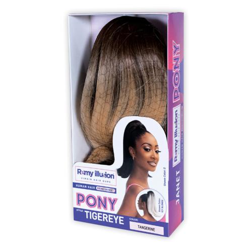 Janet Collection Human Hair Prime Unimix Ponytail Remy Illusion Pony Tigereye Find Your New Look Today!