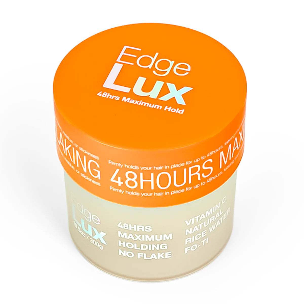 Edge Lux 48H Maximum Hold Styling & Edge Control Gel – Vitamin C, Flake-Free Natural Formula 10.5 oz