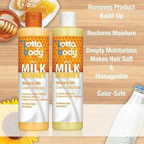 Lottabody Milk & Honey Restore Me Cream Conditioner 10.1oz Find Your New Look Today!