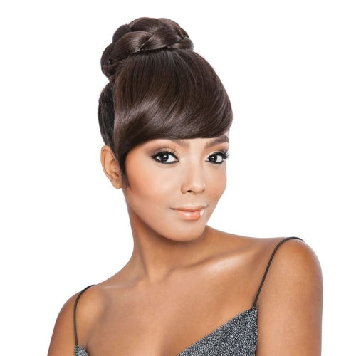 Mane Concept Synthetic Hair Bang Bun YellowTail YTBB02 CRULLER Find Your New Look Today!