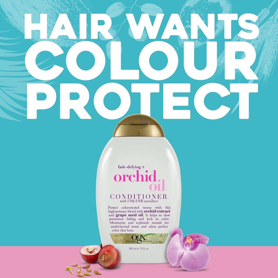 OGX Fade-Defying Orchid Oil Conditioner with UVA/UVB Sun Filters, 13 Ounces Find Your New Look Today!