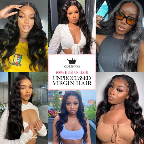 Queen by Ali 100% Virgin Human Hair Unprocessed Brazilian Bundle Hair Weave Natural Body Wave Find Your New Look Today!