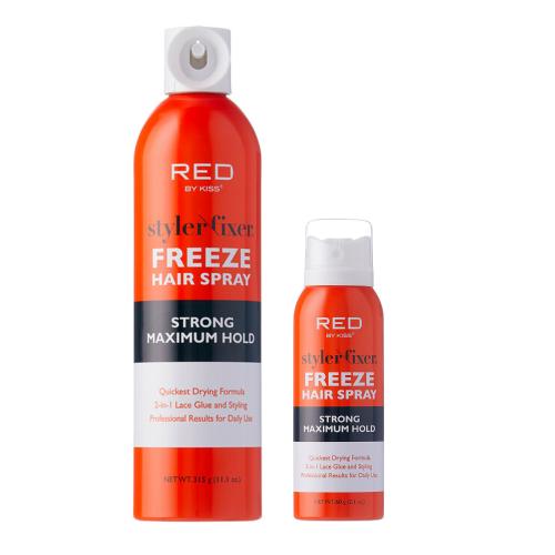 Red by Kiss Styler Fixer 2-In-1 Lace Glue & Freeze Hair Spray Maximum Hold Find Your New Look Today!