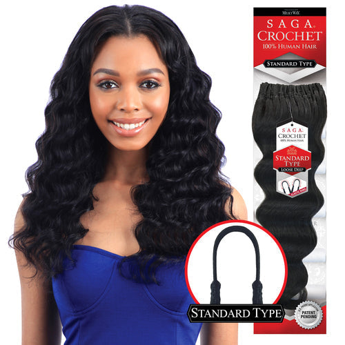 Saga Human Hair Crochet Braids Standard Type Loose Deep Find Your New Look Today!