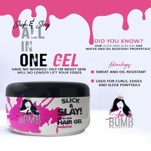 She Is Bomb Collection Slick & Slay Hair Gel 5.07oz/ 150ml Find Your New Look Today!