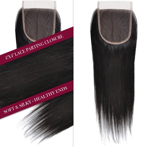 Starlet 100% Virgin Human Hair Unprocessed Brazilian Bundle Hair Weave Straight 3Pcs with 4X4 Closure Find Your New Look Today!