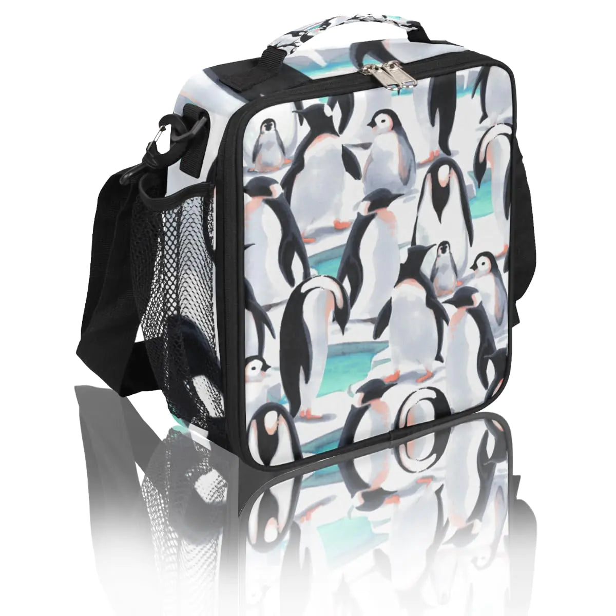 Penguin Lunch Bag Cute Animal Penguin Kids Lunch Box Reusable Insulated Lunch Bag for Boys Girls Back to School Thermal Cooler Lunch Tote Leakproof Lunch Box with Shoulder Strap for School Daycare