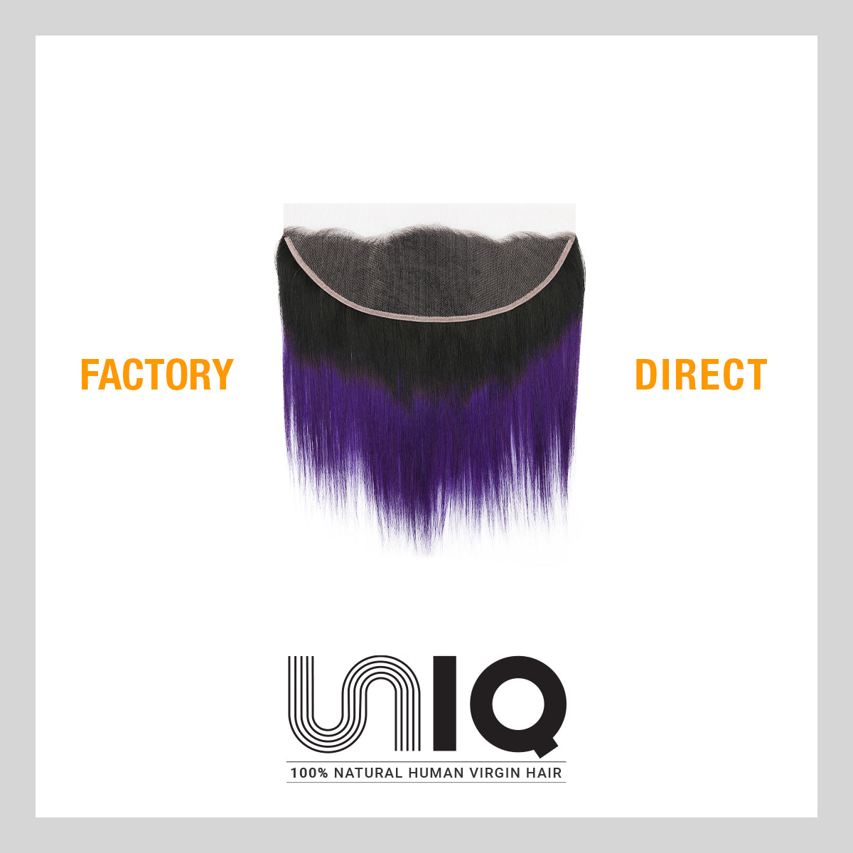 Uniq Hair 100% Virgin Human Hair Brazilian Bundle Hair Weave 13X4 Closure 7A Straight #OTPURPLE Find Your New Look Today!