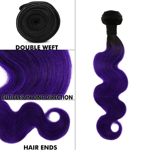 Uniq Hair 100% Virgin Human Hair Brazilian Bundle Hair Weave 7A Body + 4X4 Closure #OTPURPLE Find Your New Look Today!