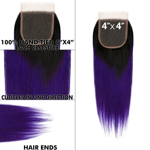 Uniq Hair 100% Virgin Human Hair Brazilian Bundle Hair Weave 7A Straight + 4X4 Closure#OTPURPLE Find Your New Look Today!