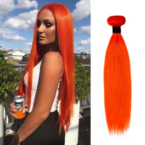 Uniq Hair 100% Virgin Human Hair Brazilian Bundle Hair Weave 9A Straight #ORANGE Find Your New Look Today!