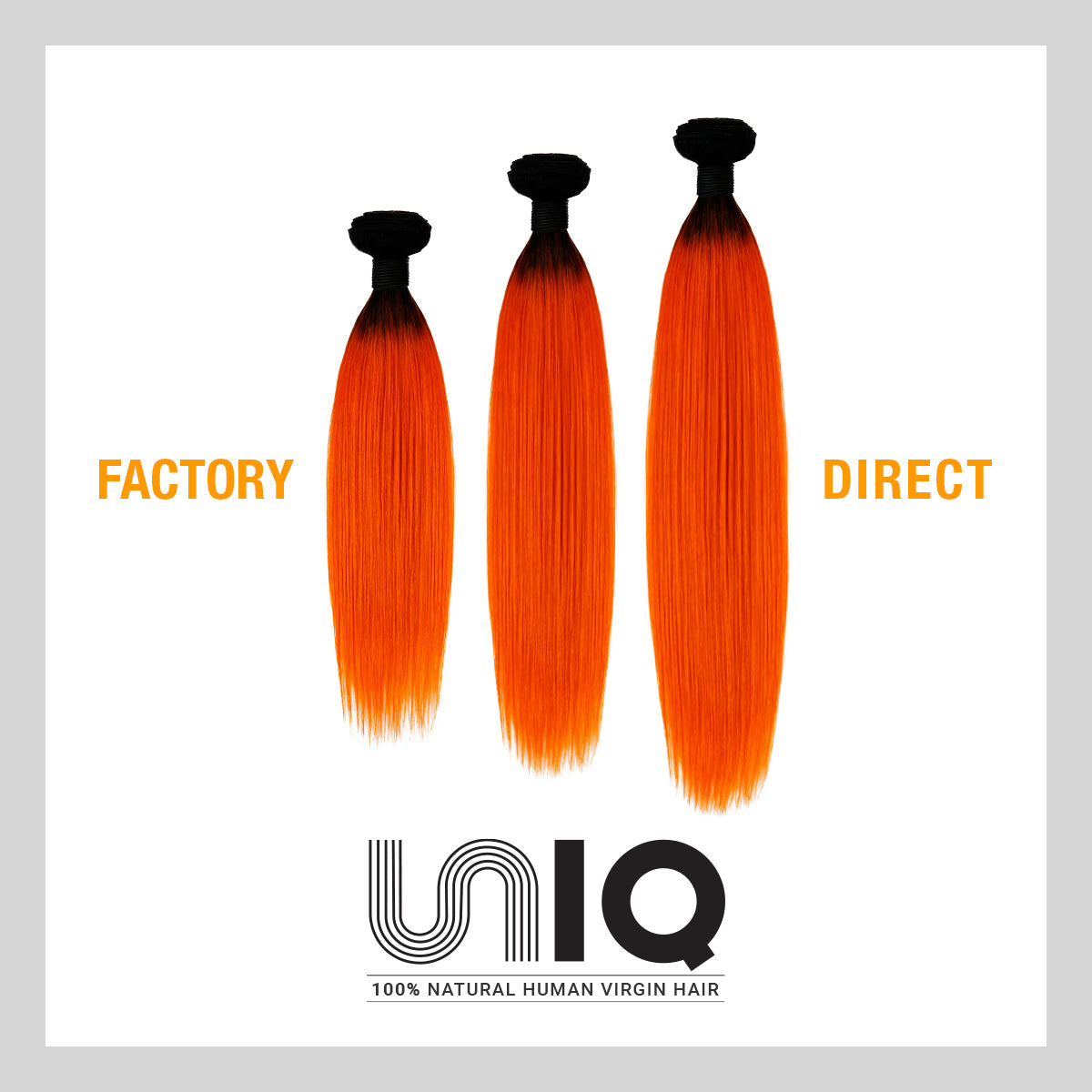 Uniq Hair 100% Virgin Human Hair Brazilian Bundle Hair Weave 9A Straight #OTORANGE 3Pcs Find Your New Look Today!