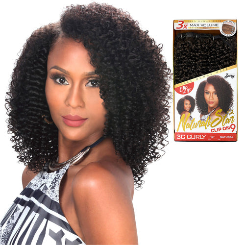 Zury Human Hair Weave Clip On 9Pcs 3C Curly Find Your New Look Today!