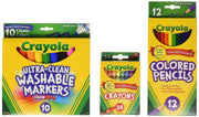 Crayola Back To School Supplies Grades 3-5 Ages 7 8 9 10 Contains 24 Crayons 10 Washable Broad Line Markers and 12 Colored Pencils [Amazon Exclusive]