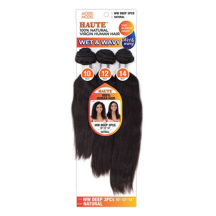 ModelModel Haute 100% Virgin Human Hair Wet & Wavy Weave 3pc - DEEP - Hollywood Beauty STL