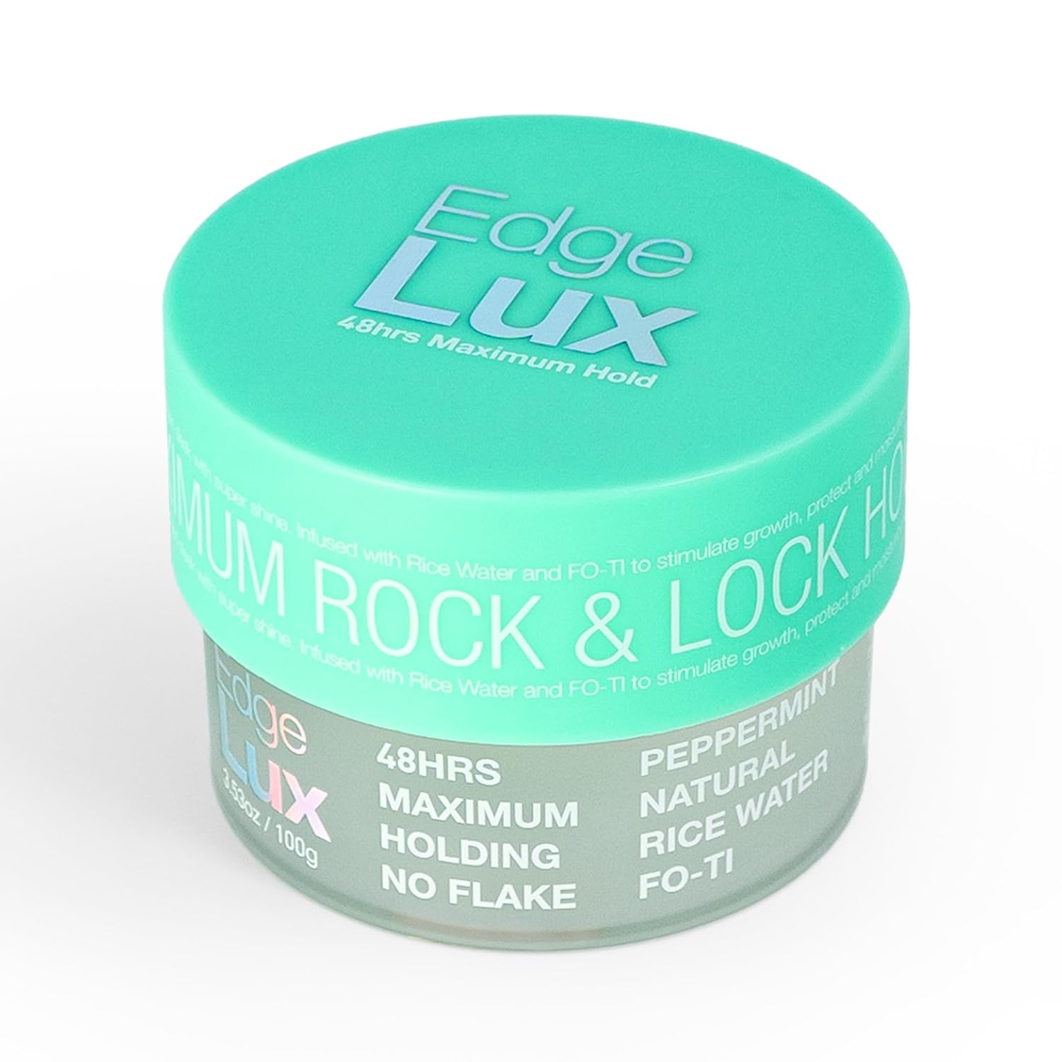 Edge Lux 48H Maximum Hold Edge Control Gel – Peppermint, Flake-Free Natural Formula 3.53 oz