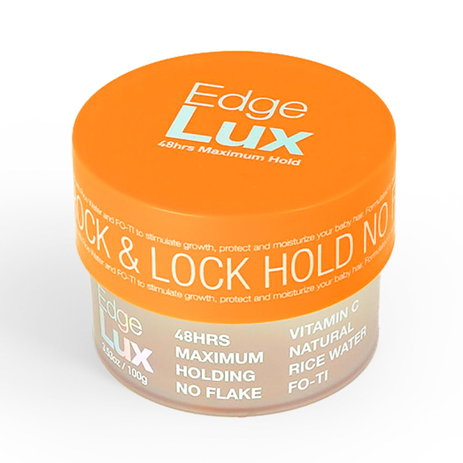 Edge Lux 48H Maximum Hold Edge Control Gel – Vitamin C, Flake-Free Natural Formula 3.53 oz