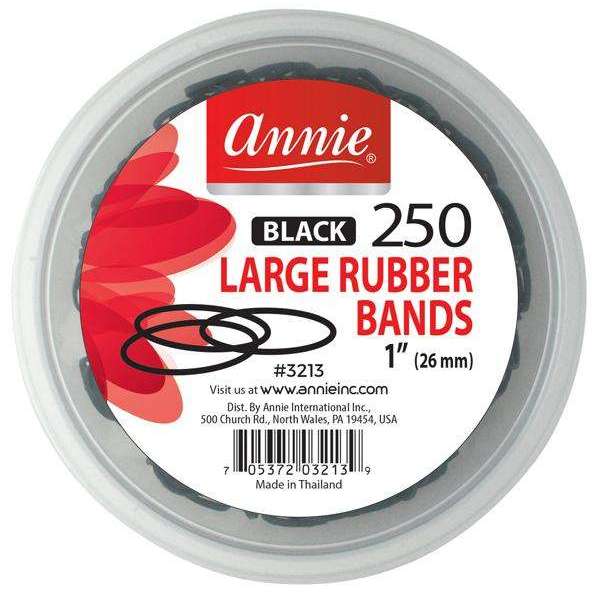 Annie Rubber Bands 1" black( 250 )